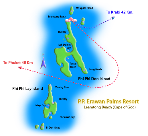 Map Erawan Palm Resort